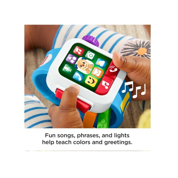 Fisher-Price Laugh & Learn Baby to Toddler Toy Time to Learn Smartwatch - Picture 3 of 9